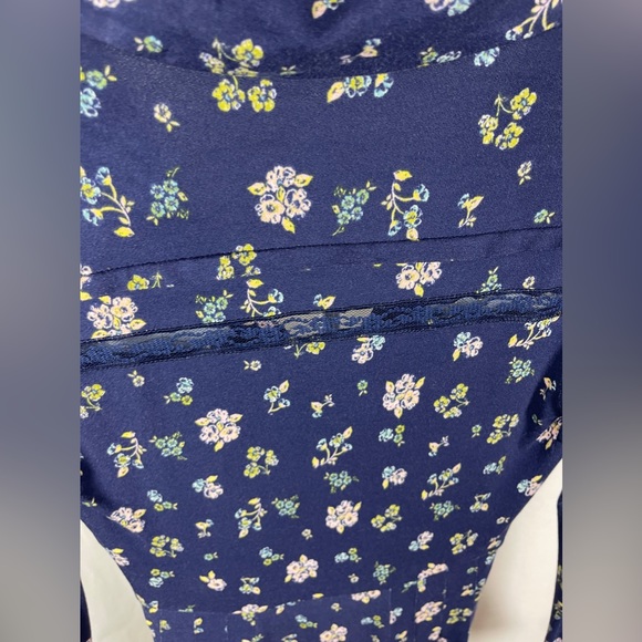 Free People navy floral print mini dress size XS NWT - Picture 9 of 11